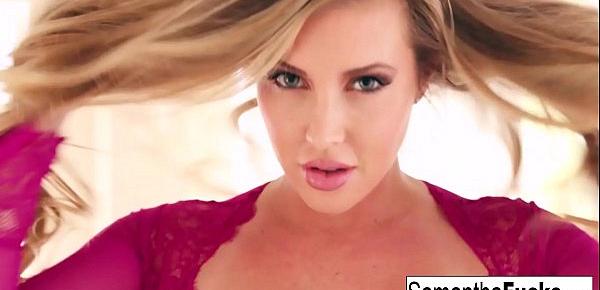  Samantha Saint satisfies her tight, wet, slippery hole!